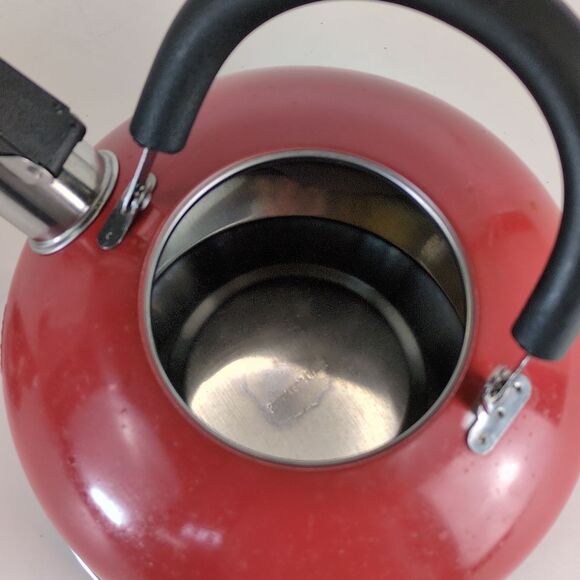1.5L Red Stainless Steel Whistling Tea Pot Kettle Stovetop Design - Picture 7 of 8